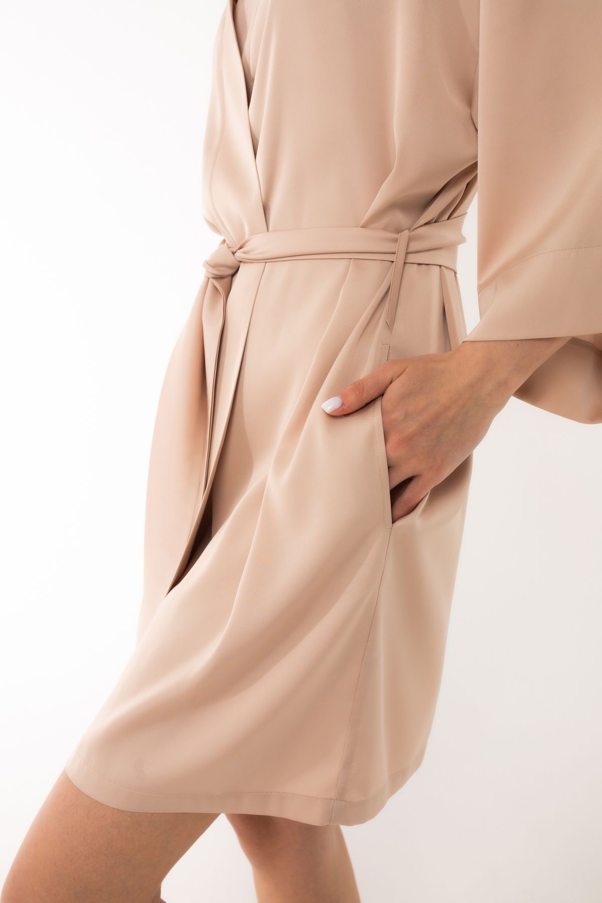 Beige mini robe, XS, 97% віскоза
3% еластан
