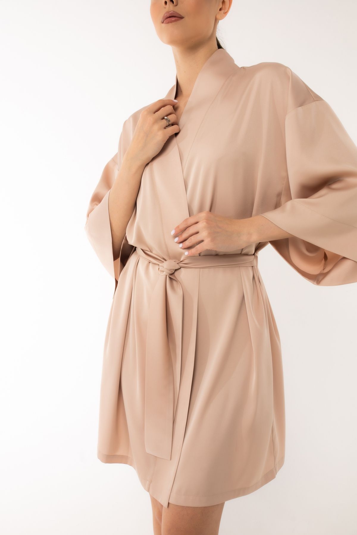 Beige mini robe, XS, 97% віскоза
3% еластан