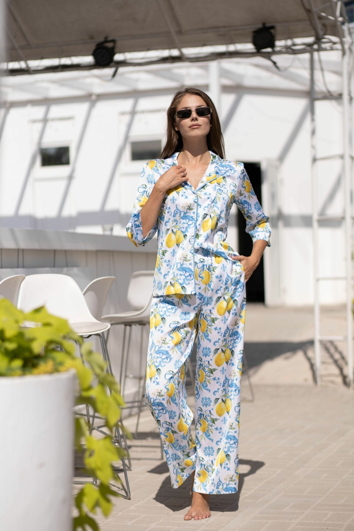 Jacket with pants print "Lemons", XS, 97% віскоза
3% еластан